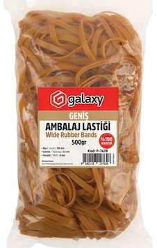 Galaxy Ambalaj Lastiği Geniş Lastik 500gr Paket Lastiği Galaxy Ambalaj Lastiği Geniş Lastik 500gr Paket Lastiği