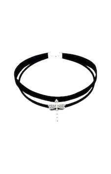 Gümüş Renk Yusufcuk Siyah Kadife -süet Kadın Choker Tasma Kolye Fuşya Gümüş Renk Yusufcuk Siyah Kadife -süet Kadın Choker Tasma Kolye Fuşya