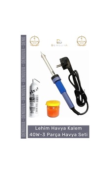 Havyaseti Profesyonel Elektronik Tamir Hızlı Isınan Kalem Lehimleme Havya 40 Watt 3 Parça Havya Set