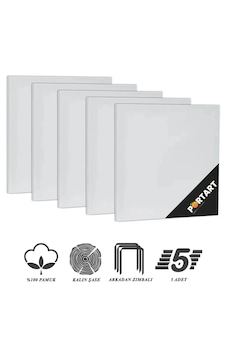 Portart Tuval %100 Pamuk 20 x 20 CM 5'li Paket Portart Tuval %100 Pamuk 20 x 20 CM 5'li Paket