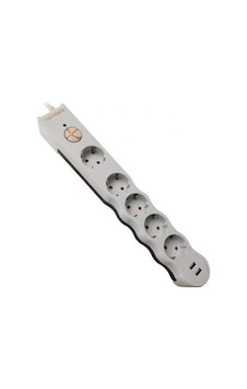 Tunçmatik Beşli Enerji Koruma Prizi + 2 USB-Beyaz Tunçmatik Beşli Enerji Koruma Prizi + 2 USB-Beyaz