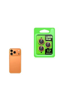 Apple Uyumlu iPad iPhone 17 Pro Zore Cl-07 Kamera Lens Koruyucu Turuncu Apple Uyumlu iPad iPhone 17 Pro Zore Cl-07 Kamera Lens Koruyucu Turuncu