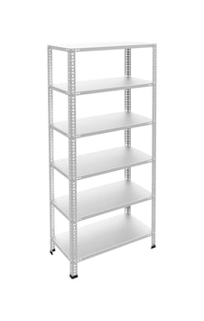 Çelik Raf 6 Katlı 31x75x200 Raf Sistemleri, Depo Rafı, Arşiv Rafı, Kiler Rafı, Çok Amaçlı Raf Galvaniz
