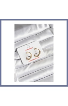 Bezos 14k Gold Renk Kaplama Cm Kadın Küpe Dlra 09006702 Bezos 14k Gold Renk Kaplama Cm Kadın Küpe Dlra 09006702