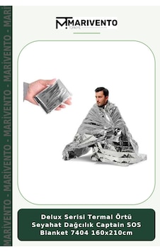 Delux Serisi Termal Örtü Seyahat Dağcılık Captain Sos Blanket 7404 160x210cm Standart Delux Serisi Termal Örtü Seyahat Dağcılık Captain Sos Blanket 7404 160x210cm Standart
