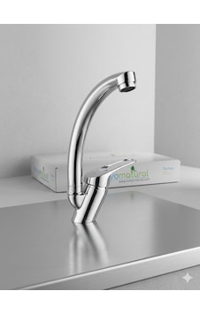 Banyo Natural Optima Uzun Borulu Kuğu Evye Lüx 142 Gri