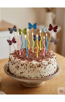 Renkli Kelebek Cake Topper Ve Makaron Seti 12 Li Çok Renkli Renkli Kelebek Cake Topper Ve Makaron Seti 12 Li Çok Renkli