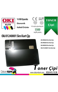 Oki Mb260 / Mb280 / Mb290 01240001 Sim Kart Çipi 550354506