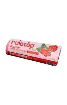 Ruloçöp Strawberry Scented Garbage Bag Medium Çöp Torbası 10'lu 55 x 60 CM