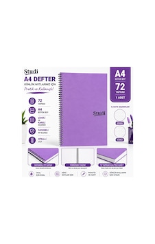Mor A4 Defter 72 Yaprak Spiralli Pp Kapak Çizgili Veya Kareli Okul Üniversite Ders Defteri Mor A4 Defter 72 Yaprak Spiralli Pp Kapak Çizgili Veya Kareli Okul Üniversite Ders Defteri