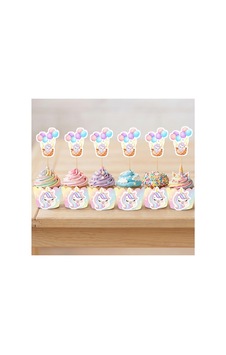 12 Li Unicorn Temalı Cupcake Süsü Kürdan Süs Topper 12 Li Unicorn Temalı Cupcake Süsü Kürdan Süs Topper