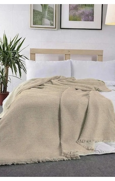 Lora Tek Kişilik Tek Pike 160x210 Cm Bej Bej Lora Tek Kişilik Tek Pike 160x210 Cm Bej Bej