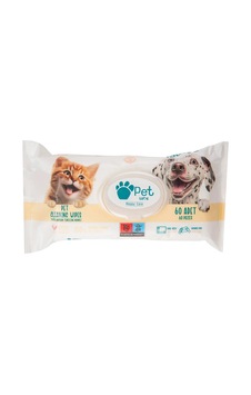 5 Adet Pet Love Kediler Ve Köpekler Için Evcil Hayvan Temizleme Mendili 100% Doğal Argan Yağlı