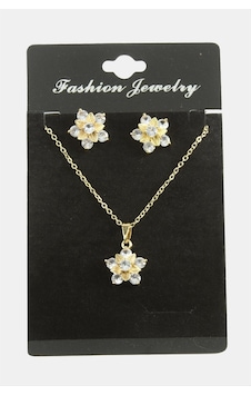 Çiçek Zirkon Taşlı Set Kolye Çok Renkli 68595277 Çiçek Zirkon Taşlı Set Kolye Çok Renkli 68595277