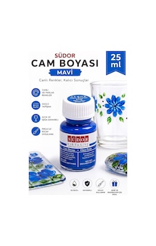 Cam Boyası Vitray Boyası 25 Ml 1 Adet Südor Su Bazlı Renkli Cam Vitray Boyası Sanat Hobi Mavi Cam Boyası Vitray Boyası 25 Ml 1 Adet Südor Su Bazlı Renkli Cam Vitray Boyası Sanat Hobi Mavi