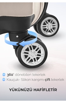 Polo&sky Elmas Model Taş Renk Kabin Boy Valiz Bavul Polo&sky Elmas Model Taş Renk Kabin Boy Valiz Bavul