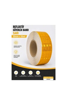 Bal Petekli Reflektif Bant Sarı 50mm X 50m Kendinden Yapışkanlı Reflektör Şerit Uyarı Bandı Bal Petekli Reflektif Bant Sarı 50mm X 50m Kendinden Yapışkanlı Reflektör Şerit Uyarı Bandı