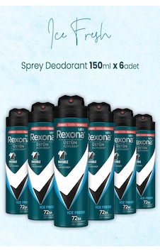 Rexona Men Invisible Ice Fresh Erkek Sprey Deodorant 6 x 150 ML