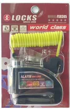 World Class Locks 110 Db Siyah Alarmlı Disk Kilidi World Class Locks 110 Db Siyah Alarmlı Disk Kilidi