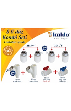 Kalde Kombi Alt Bağlantı Seti 8'li Düz Kalde Kombi Alt Bağlantı Seti 8'li Düz