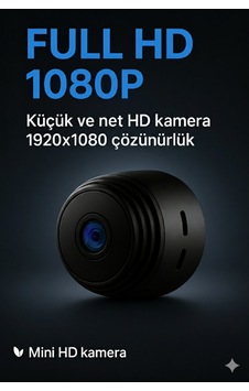 Mini Kablosuz Wi-fi Güvenlik Kamerası 1080p Hd Çözünürlük İç & Dış Mekan Kullanımına Uygun - 783771338