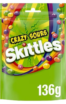 Skittles Crazy Sours Ekşi Meyve Aromalı Draje Şekerleme 136gr