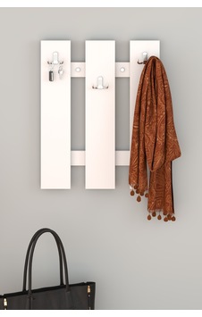 Modern Beyaz Duvar Çit Askılık - Modern Antre Ve Portmanto Askısı - 60 Cm Suntalam Dekoratif Askılık Beyaz Beyaz Modern Beyaz Duvar Çit Askılık - Modern Antre Ve Portmanto Askısı - 60 Cm Suntalam Dekoratif Askılık Beyaz Beyaz
