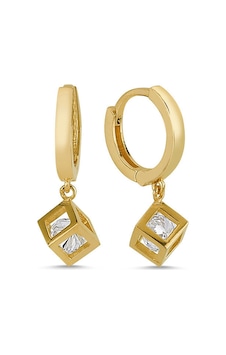 Sembolgold Altın Tektaş Küpe Sallantılı Sarı Altın Sk42-007 Sembolgold Altın Tektaş Küpe Sallantılı Sarı Altın Sk42-007