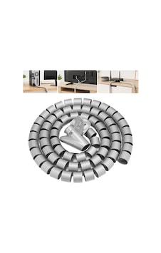 S-link Sl-195 22mm 20 Metre Gri Spiral Kablo Düzenleyici Toplayıcı Pratik Uygulama Aparatlı S-link Sl-195 22mm 20 Metre Gri Spiral Kablo Düzenleyici Toplayıcı Pratik Uygulama Aparatlı