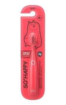 Splat Junior So Happy 4 Yaş + Soft Diş Fırçası Kırmızı Splat Junior So Happy 4 Yaş + Soft Diş Fırçası Kırmızı