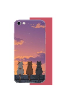 İphone 6 - 6s Uyumlu Duvardaki Kediler Uv Baskılı Silikon Kılıf Renkli İphone 6 - 6s Uyumlu Duvardaki Kediler Uv Baskılı Silikon Kılıf Renkli