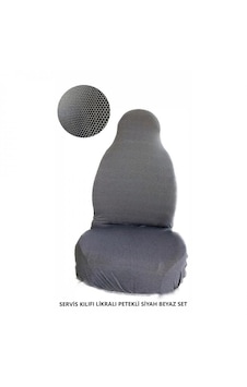 Servis Kılıfı Likralı Petekli Siyah Beyaz Set Çantalı 1 Servis Kılıfı Likralı Petekli Siyah Beyaz Set Çantalı 1