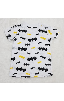 Wizzy Beyaz Batman Erkek Çocuk Tişört Beyaz