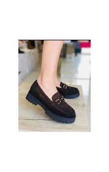 Punto Ac572512 Süet Loafer Tokalı Günlük Kadın Ayakkabı Kahverengi Punto Ac572512 Süet Loafer Tokalı Günlük Kadın Ayakkabı Kahverengi