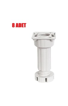Ayarlanabilir Baza Mutfak Dolap Tezgah Ayağı 10-15cm 8 Adet Beyaz Ayarlanabilir Baza Mutfak Dolap Tezgah Ayağı 10-15cm 8 Adet Beyaz