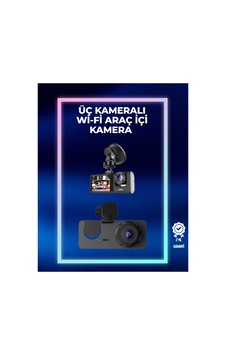 Ön + 720p Arka & İç Kamera Suya Dayanıklı Araç Güvenlik Kamerası Ön + 720p Arka & İç Kamera Suya Dayanıklı Araç Güvenlik Kamerası