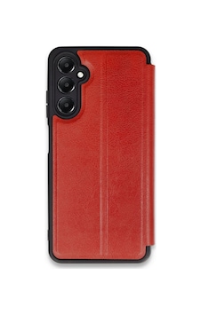 Samsung Uyumlu Galaxy A15 4g Kılıf Flip Cover - Kırmızı - Samsung Uyumlu Galaxy A15 4g Kılıf Flip Cover - Kırmızı -