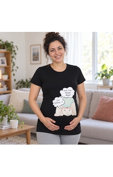 Mummy's Baby Hamile Tişört Are You Siyah 9147