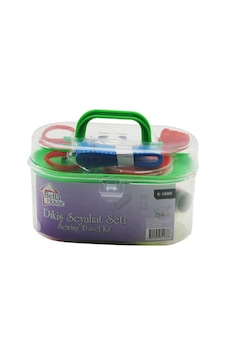 Küçük Çantalı Dikiş Seti İplik - Mezura - Tekstil Makası - İğne - Küçük Çantalı Dikiş Seti İplik - Mezura - Tekstil Makası - İğne -