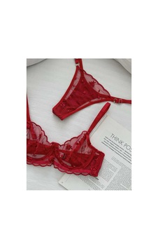 La Linaa Flora Kırmızı Kadın Bralet Takım Kırmızı - 609788300 Kırmızı