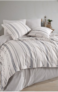 Italian Style Naturel Çift Kişilik Nevresim Takımı Krem - Krem Krem