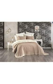 Vnl Butik Yatak Örtüsü Çift Kişilik Zigzak Vizon Renkli Vnl Butik Yatak Örtüsü Çift Kişilik Zigzak Vizon Renkli