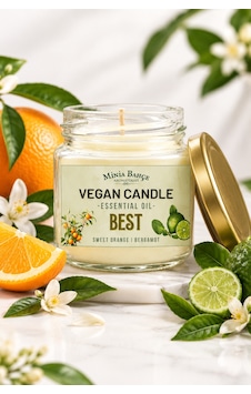 Minia Bahçe Portakal & Bergamot Soya Wax Mumu 75 Gr Beyaz Minia Bahçe Portakal & Bergamot Soya Wax Mumu 75 Gr Beyaz