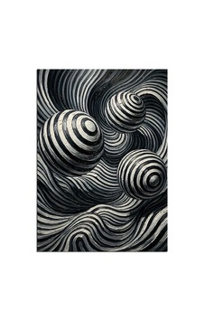 Siyah Beyaz Spiral Küreler Dalga Optik Dekoratif Kanvas - Mdf Ahşap Tablo Çok Renkli Siyah Beyaz Spiral Küreler Dalga Optik Dekoratif Kanvas - Mdf Ahşap Tablo Çok Renkli