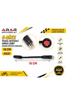 E-bike Pedal Destekli Arka Jant Kazan-motor Kablosu 18cm-4535 E-bike Pedal Destekli Arka Jant Kazan-motor Kablosu 18cm-4535
