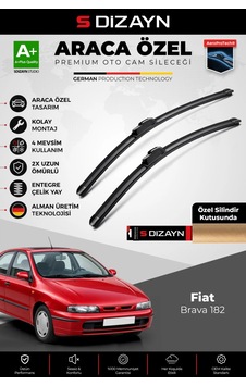 S-dizayn Fiat Brava 182 Ön Cam Silecek Seti 1995-2002 Premium Araca Özel 60-48 Cm A+ Kalite Aocs-172