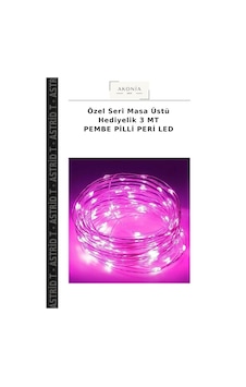 Özel Seri Masa Üstü Hediyelik 3 Mt Pembe Pilli Peri Led Özel Seri Masa Üstü Hediyelik 3 Mt Pembe Pilli Peri Led