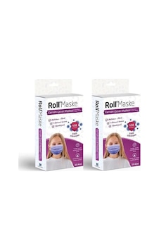Roll 3 Katlı Telli Cerrahi Maske Kız Çocuk 2 x 10'lu Roll 3 Katlı Telli Cerrahi Maske Kız Çocuk 2 x 10'lu