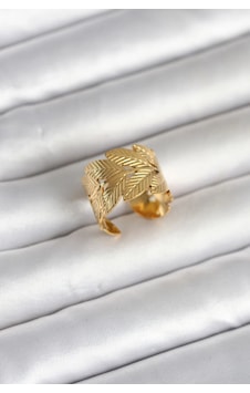 Mey Najmaddin 316l Çelik Gold Renk Başak Modeli Kadın Yüzük Najmaddin Altın Mey Najmaddin 316l Çelik Gold Renk Başak Modeli Kadın Yüzük Najmaddin Altın