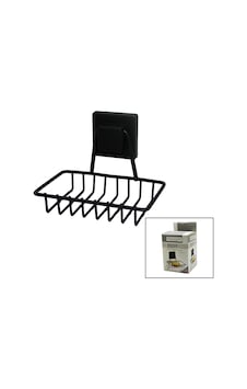 Lunaev Siyah - Metal Katı Sabunluk Kare Güçlü Yapışkanlı 11x12.5x11cm 12 Izgara Lunaev Siyah - Metal Katı Sabunluk Kare Güçlü Yapışkanlı 11x12.5x11cm 12 Izgara